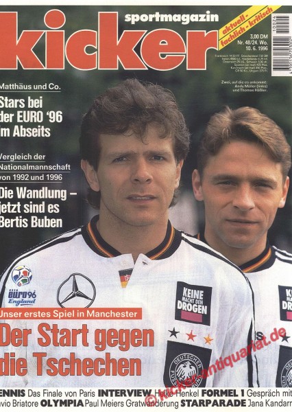 Kicker Sportmagazin Nr. 48, 10.6.1996 bis 16.6.1996