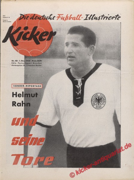 Kicker Titelbild: Helmut Rahn (1.FC Köln)