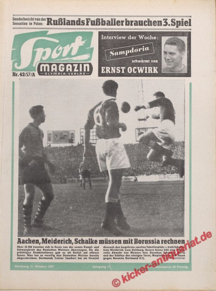 Sportmagazin Nr. 42A, 21.10.1957 bis 27.10.1957