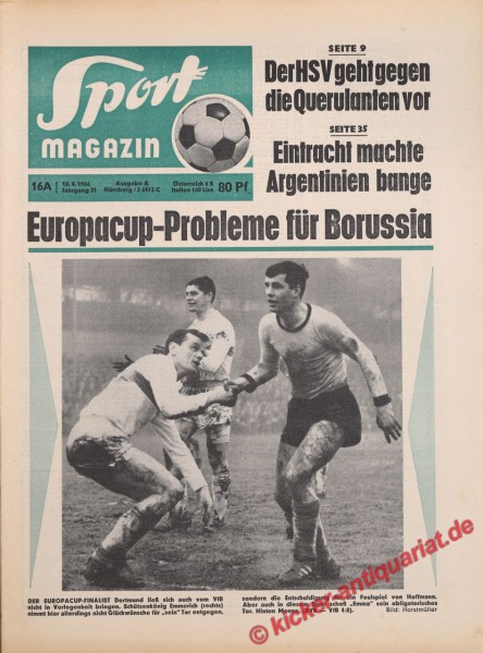 Sportmagazin Nr. 16A, 18.4.1966 bis 24.4.1966